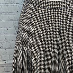 GIORGIO SANT.ANGELO 100% Wool Black & White Houndstooth Circle Skirt-6
